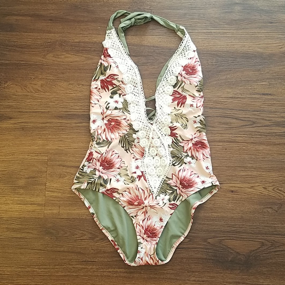 Floral One Piece Bathing Suit
